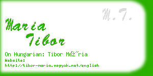 maria tibor business card